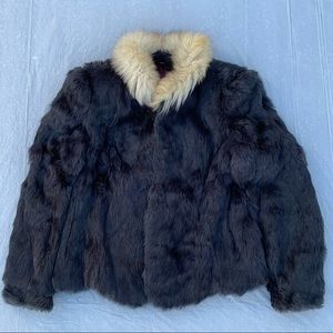 STUNNING Vintage Contrast Mink Fur Jacket